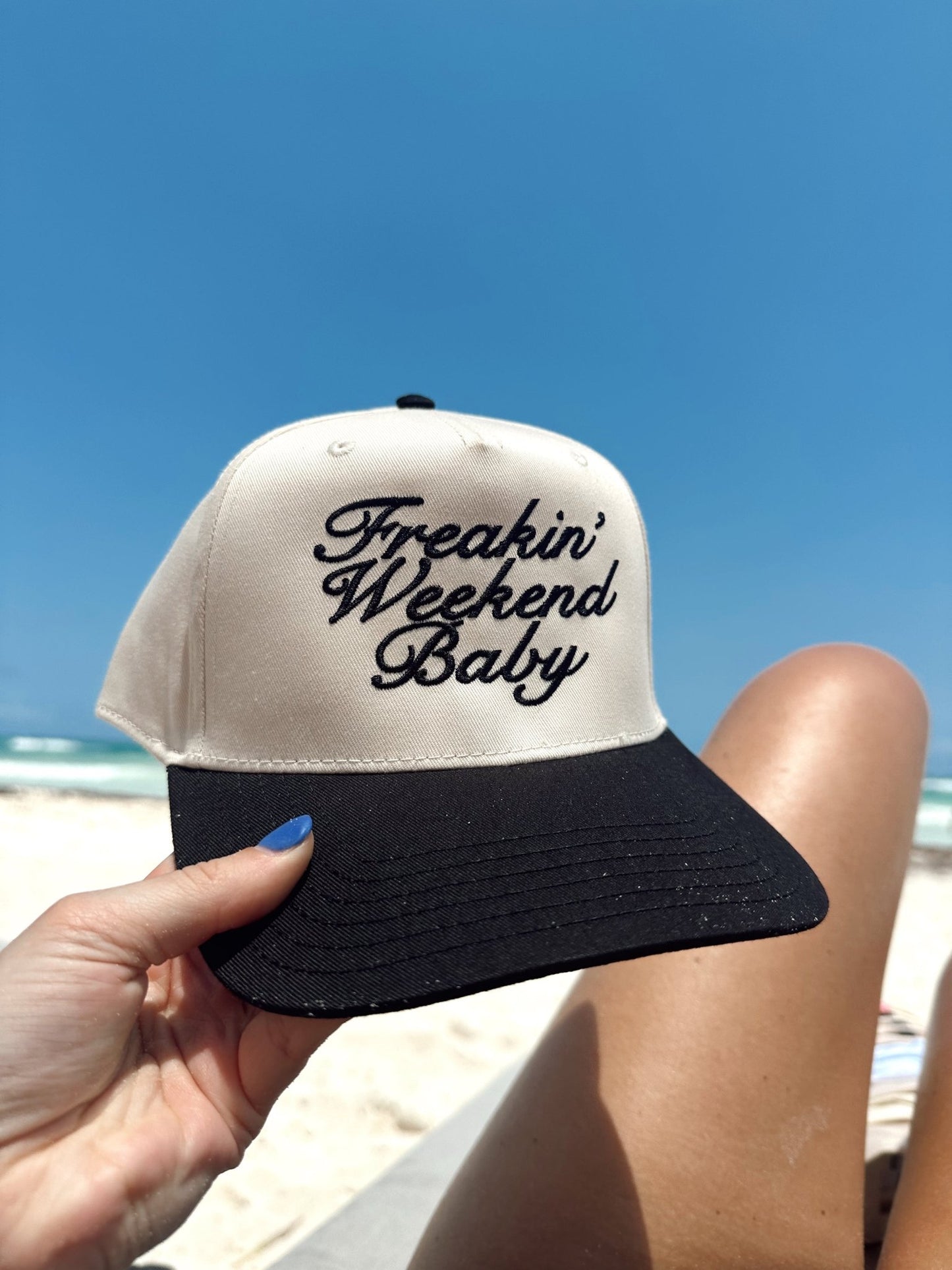 Freakin' Weekend Baby - Vintage Trucker Hat - Shop LINNY CO