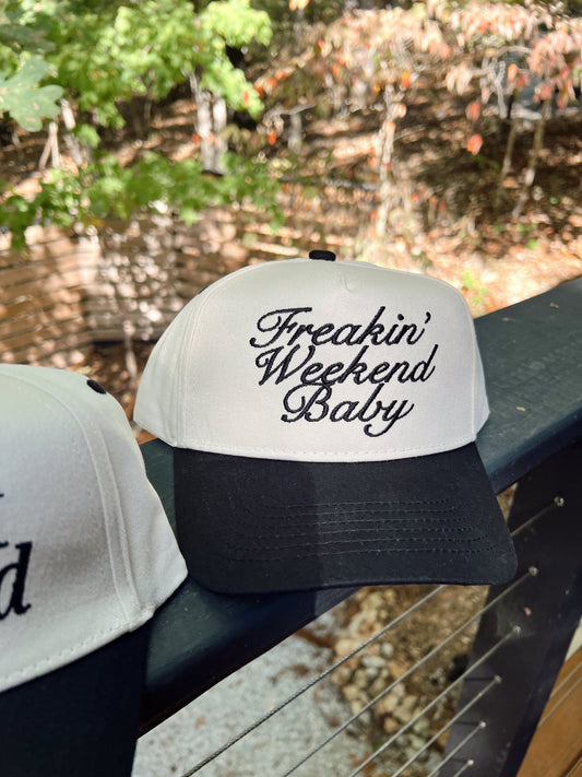 Freakin' Weekend Baby - Vintage Trucker Hat - Shop LINNY CO