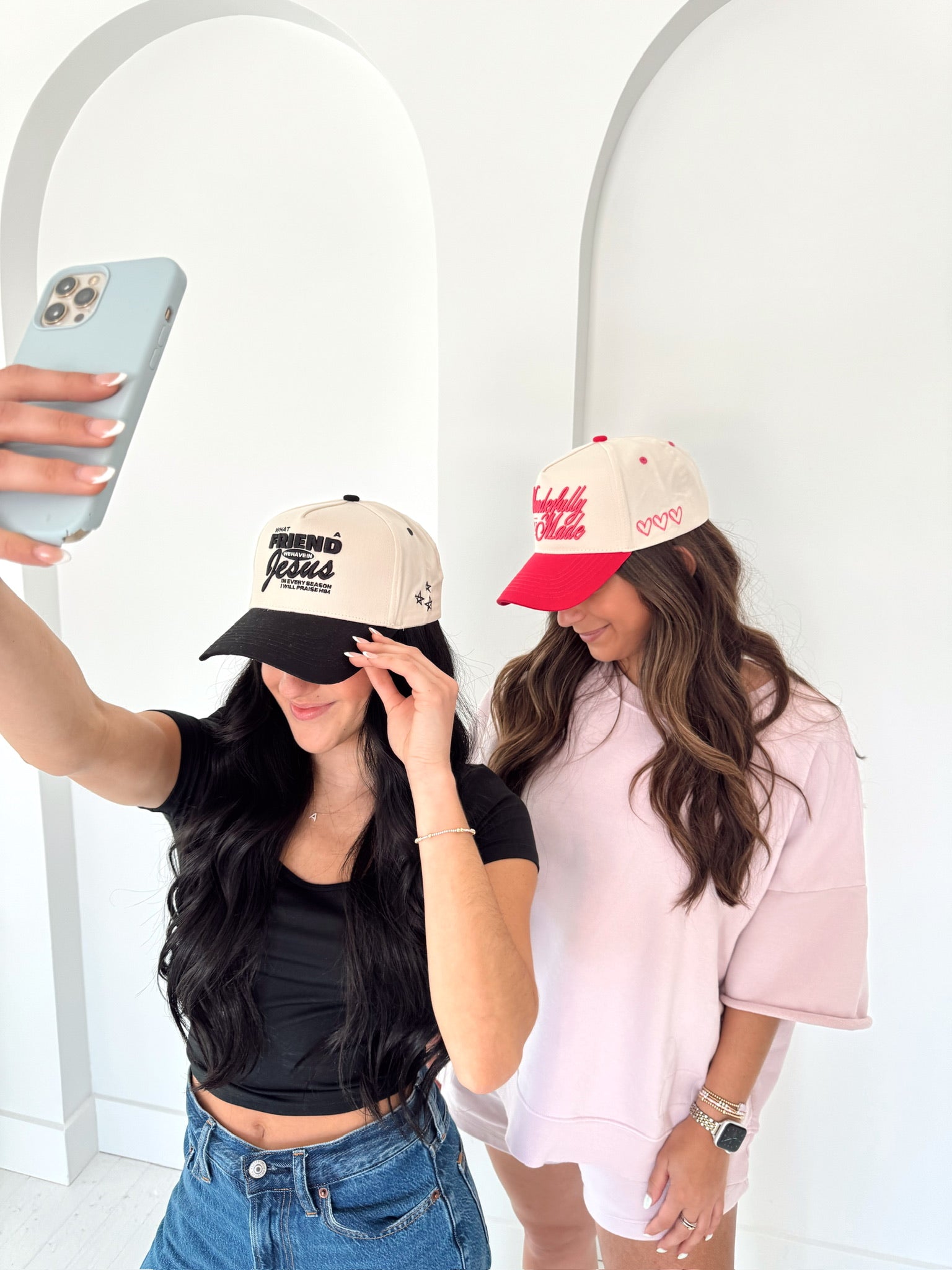 Friend in Jesus - Black Vintage Trucker Hat - Shop LINNY CO