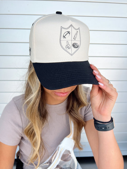 Gameday Crest #1 Fan - Black Vintage Trucker Hat - Shop LINNY CO