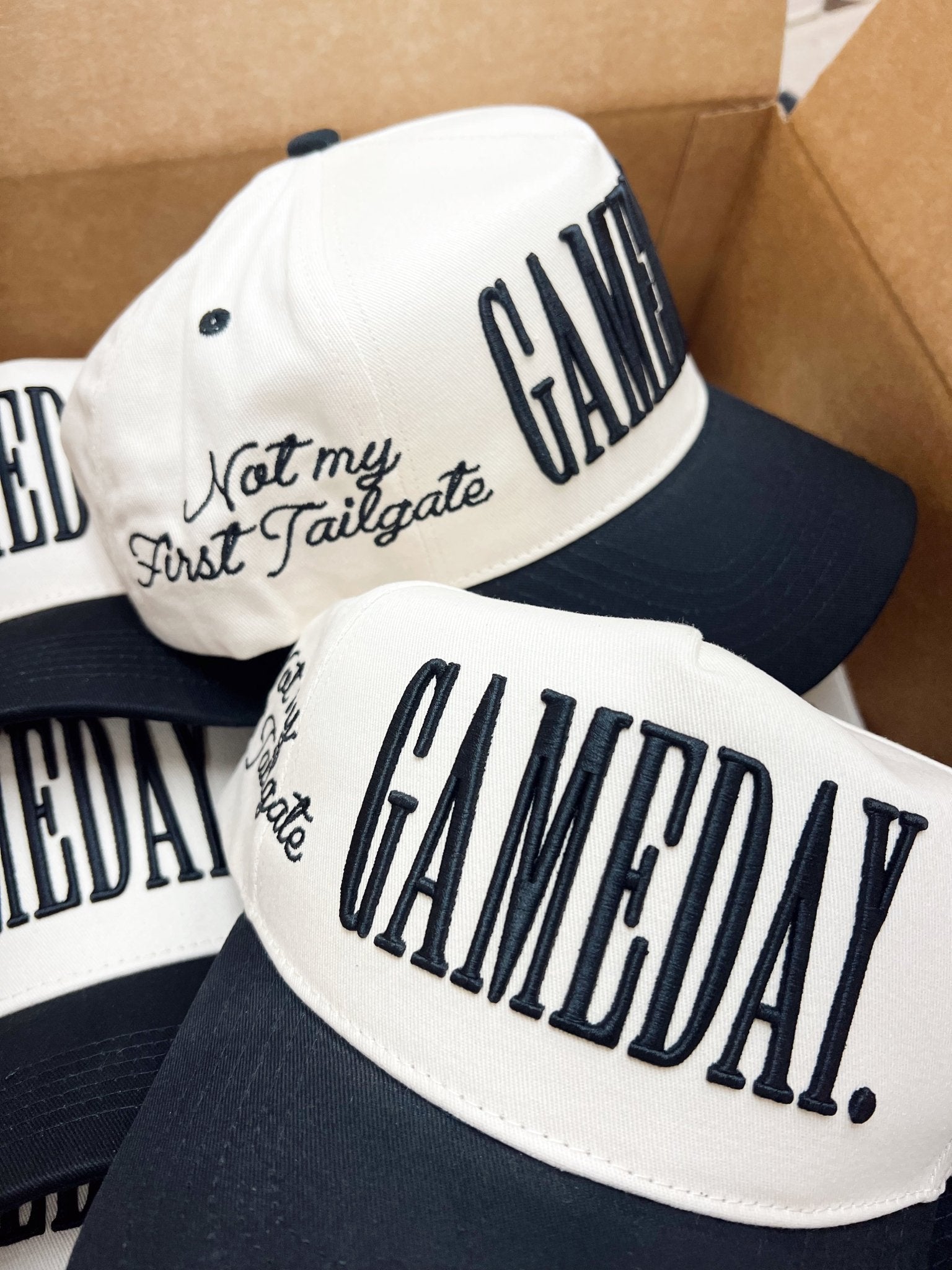 GAMEDAY. - Not My First Tailgate Vintage Trucker Hat - Shop LINNY CO