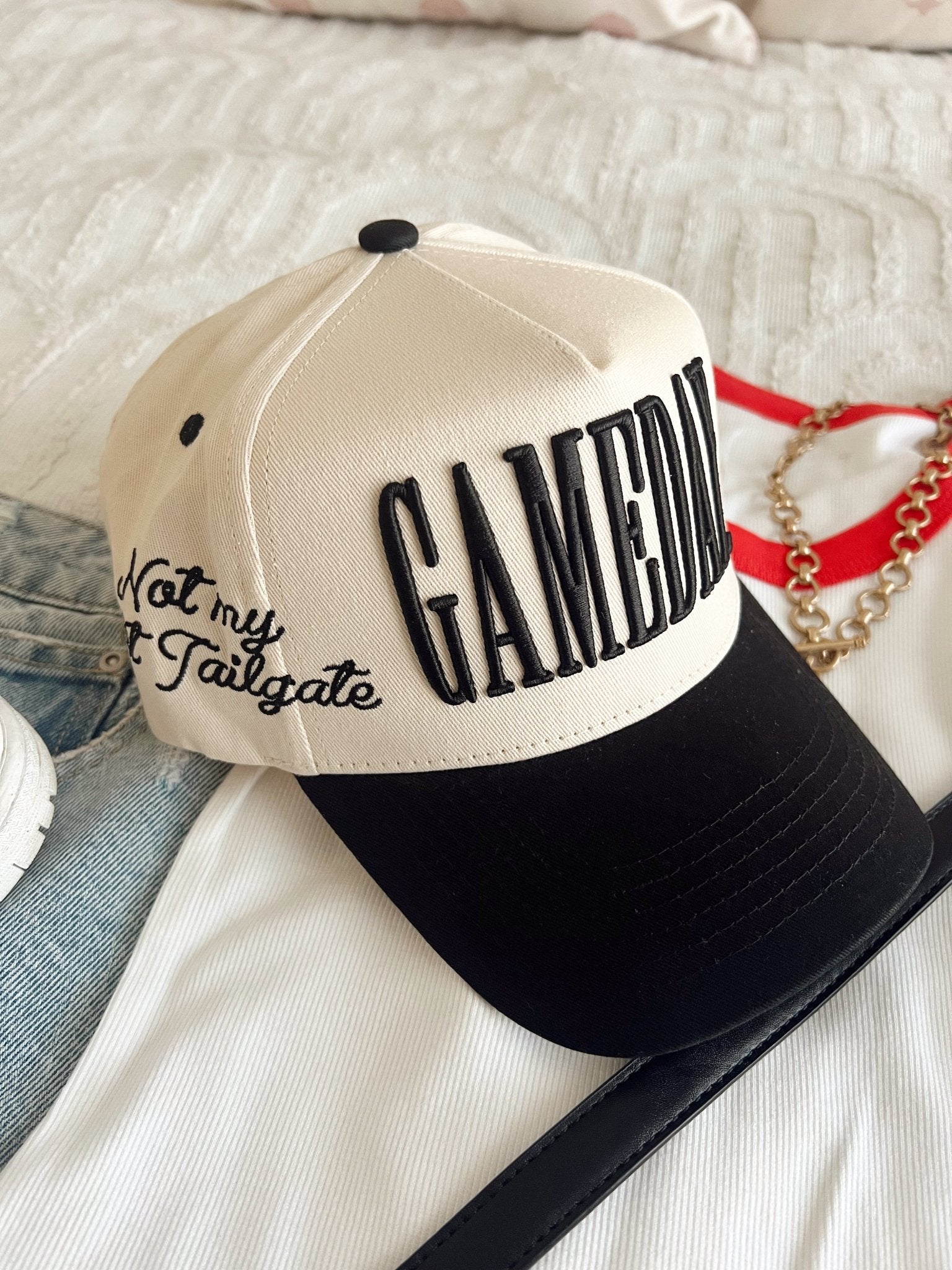 GAMEDAY. - Not My First Tailgate Vintage Trucker Hat - Shop LINNY CO