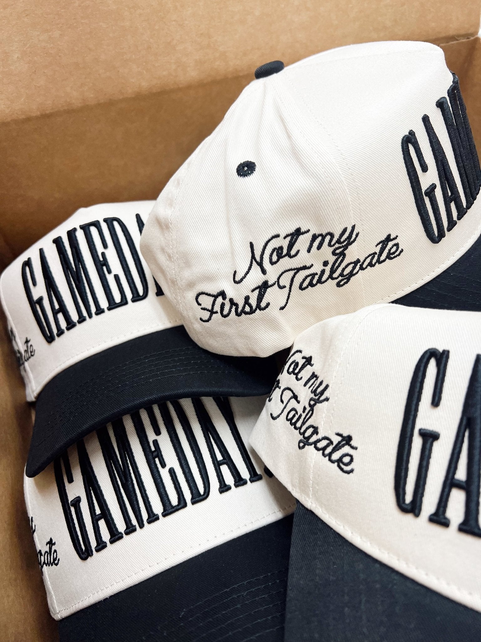 GAMEDAY. - Not My First Tailgate Vintage Trucker Hat - Shop LINNY CO