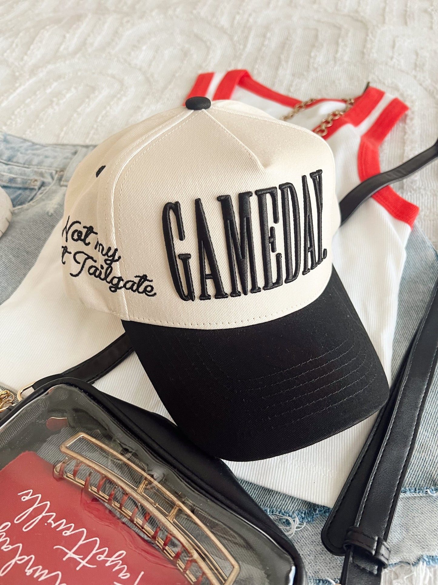 GAMEDAY. - Not My First Tailgate Vintage Trucker Hat - Shop LINNY CO