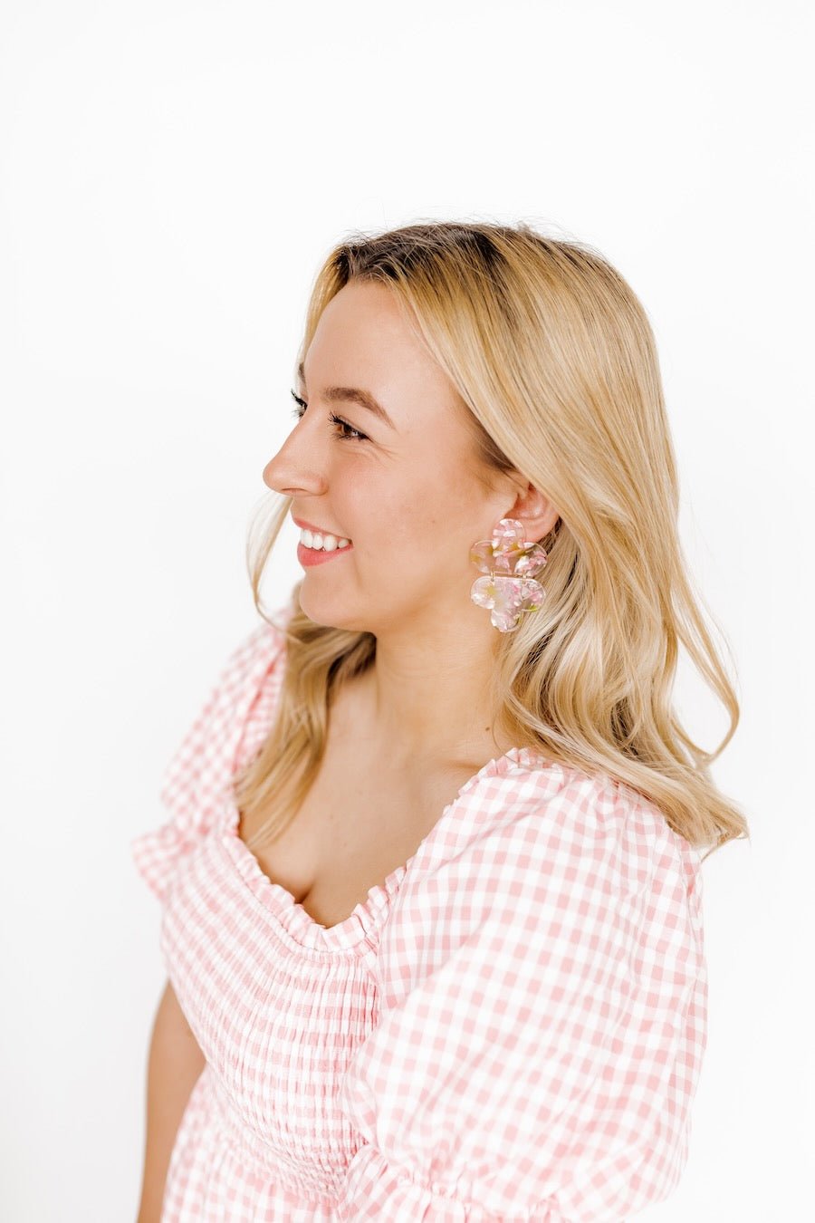 Gianna Statement Earrings - Cherry Blossom - Shop LINNY CO