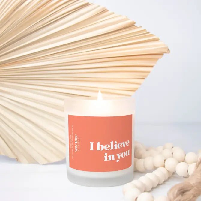 Glass Candle - I Believe In You (Spiced Oatmilk) - Shop LINNY CO