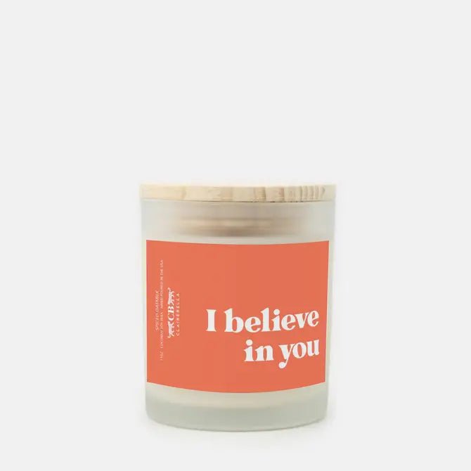 Glass Candle - I Believe In You (Spiced Oatmilk) - Shop LINNY CO