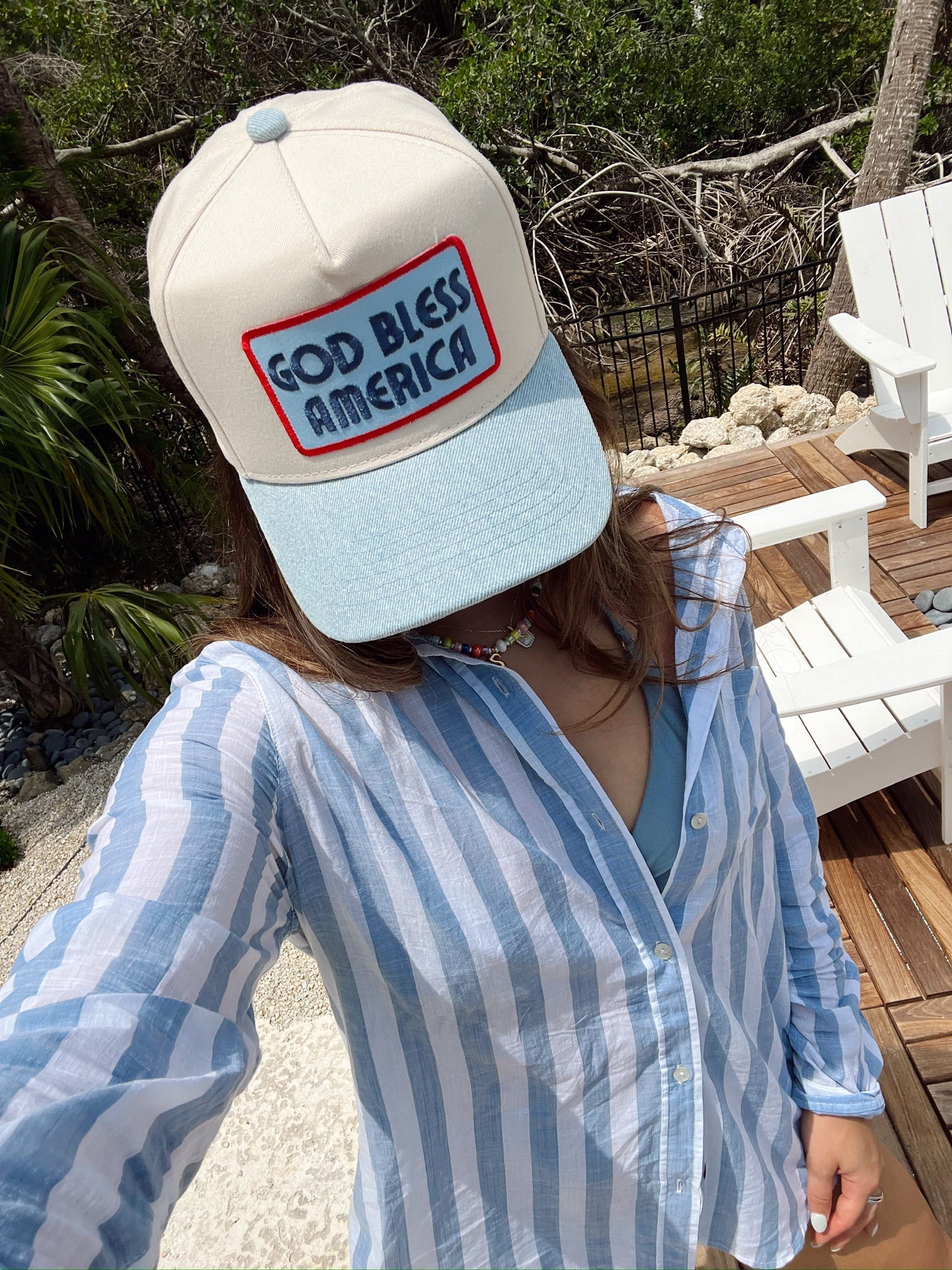 God Bless America - Vintage Trucker Hat - Shop LINNY CO