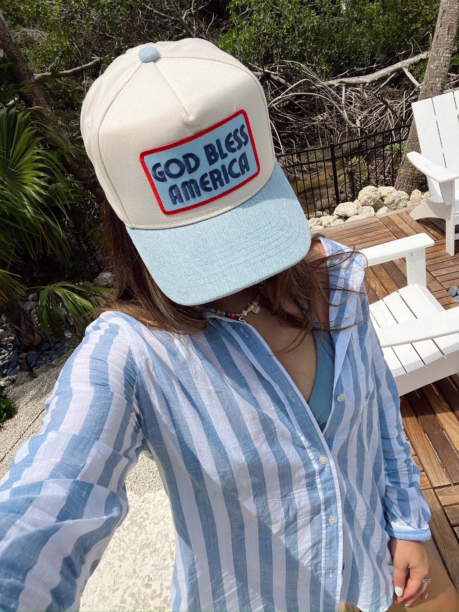 God Bless America - Vintage Trucker Hat - Shop LINNY CO