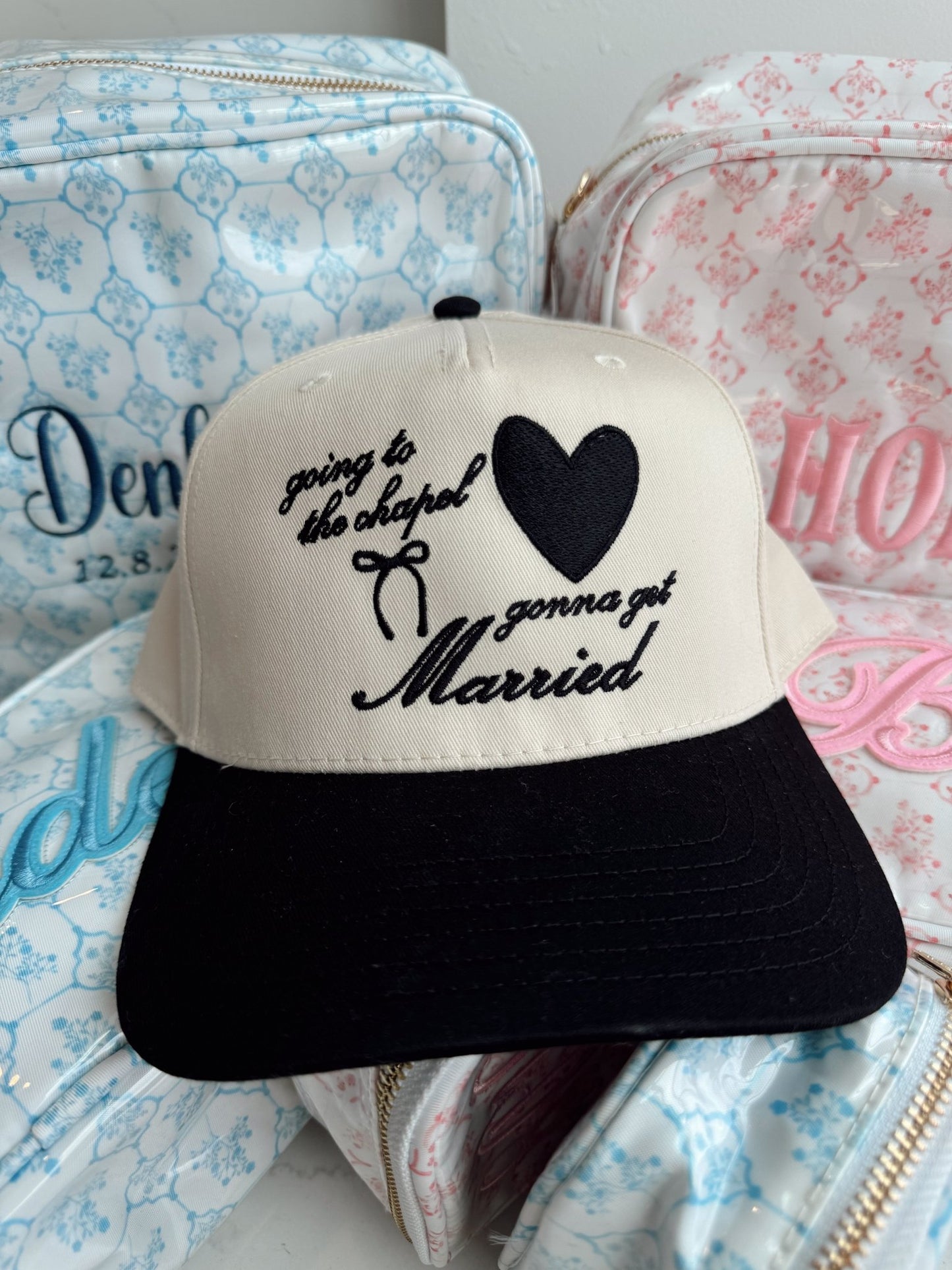 Going To The Chapel - Black Vintage Trucker Hat - Shop LINNY CO