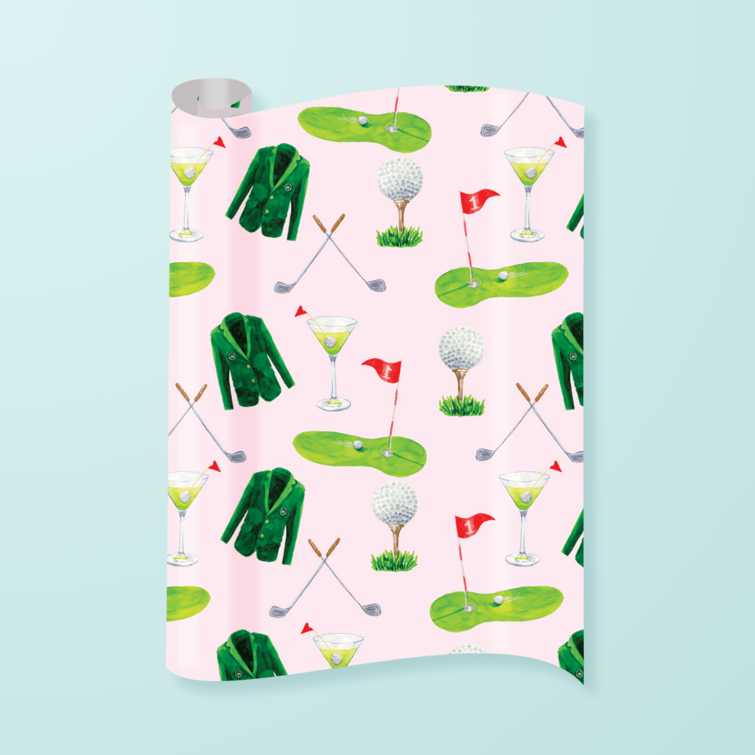 Golf & Cocktails Pattern Gift Wrap - Shop LINNY CO