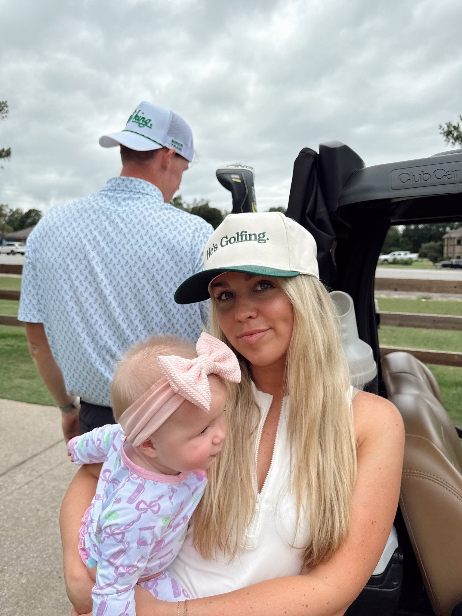 He's Golfing - Green Vintage Trucker Hat - Shop LINNY CO