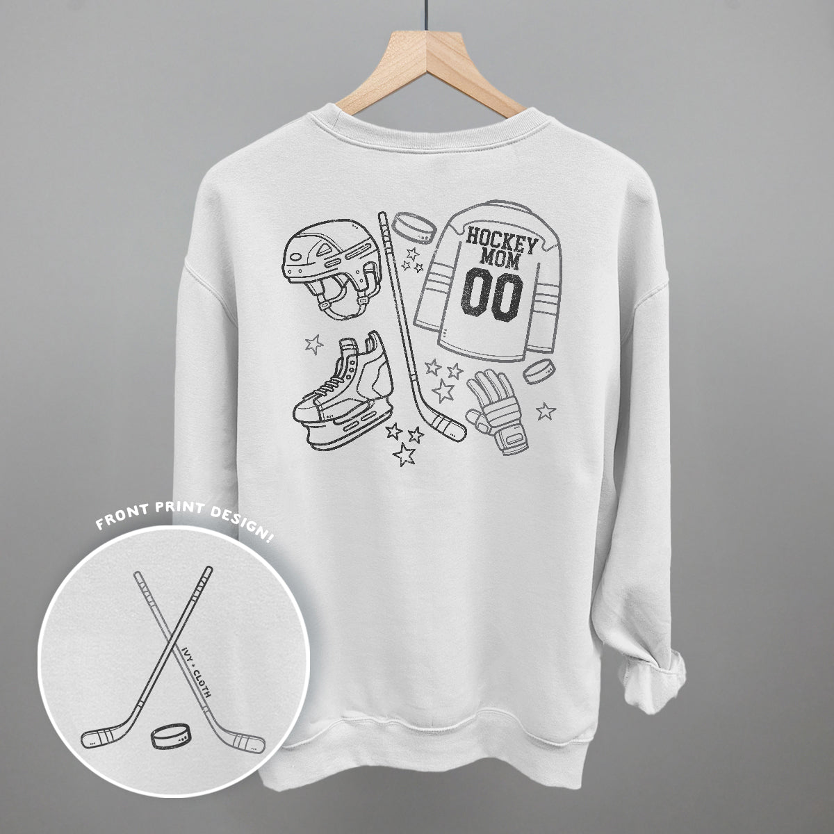 Hockey Mom Doodle (Back Print) - Shop LINNY CO
