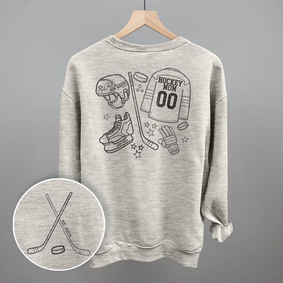 Hockey Mom Doodle (Back Print) - Shop LINNY CO