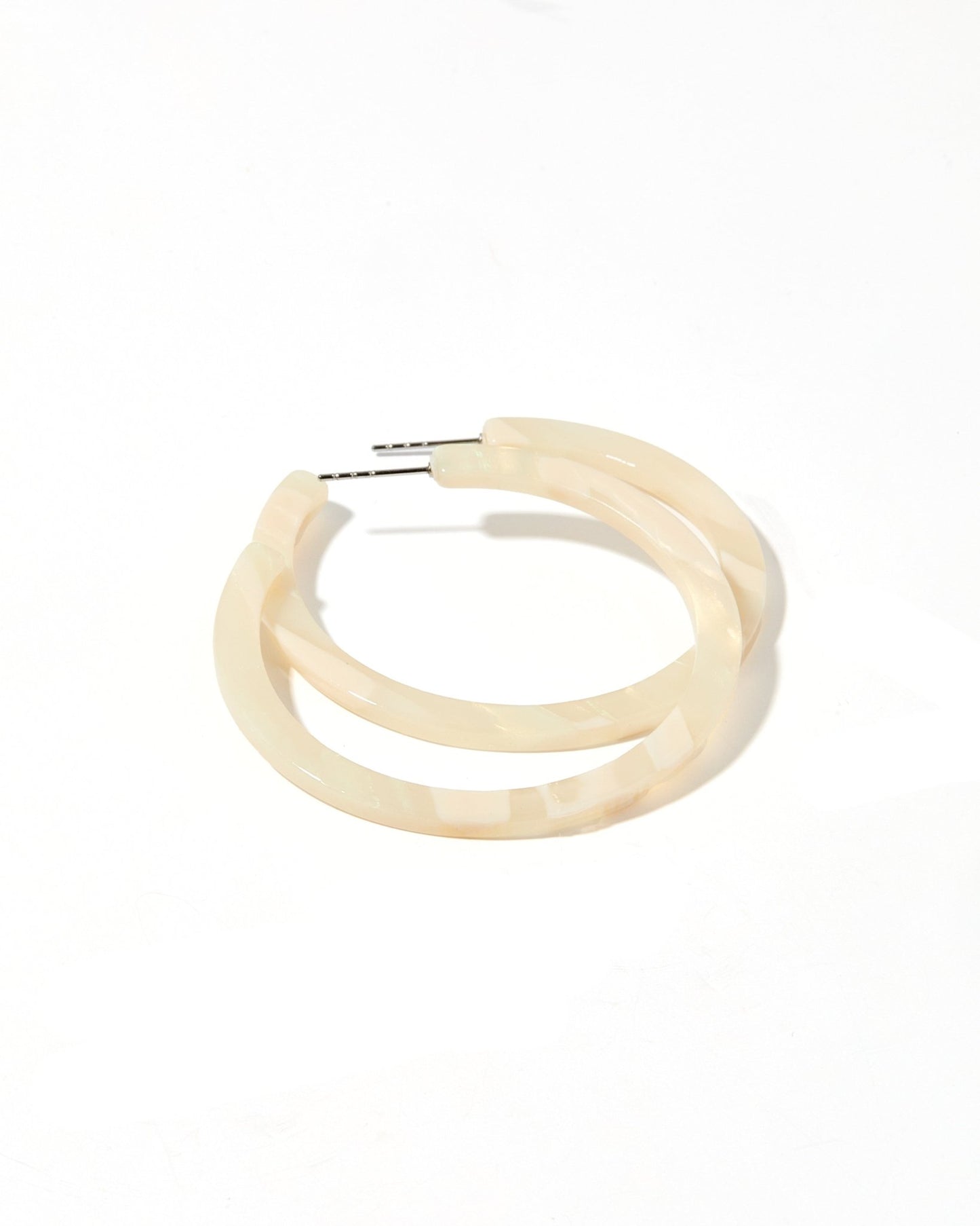 Holly Medium Hoop Earrings - Champagne Sparkle - Shop LINNY CO