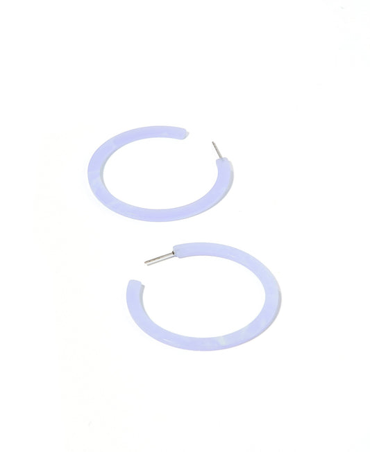 Holly Medium Hoop Earrings - Lavender Haze - Shop LINNY CO