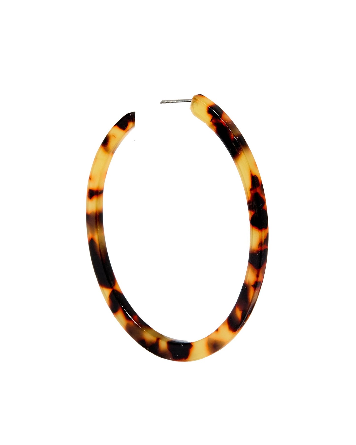 Holly Mega Hoop Earrings - Brown Tortoise - Shop LINNY CO