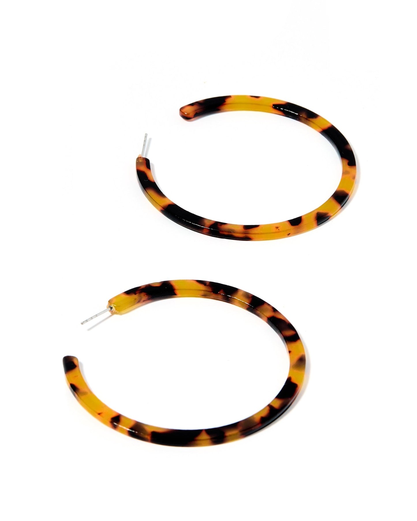 Holly Mega Hoop Earrings - Brown Tortoise - Shop LINNY CO