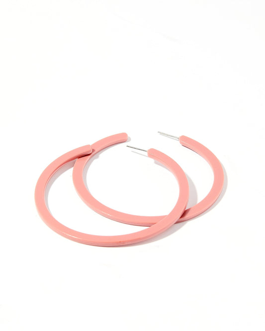 Holly Mega Hoop Earrings - Dusty Pink - Shop LINNY CO