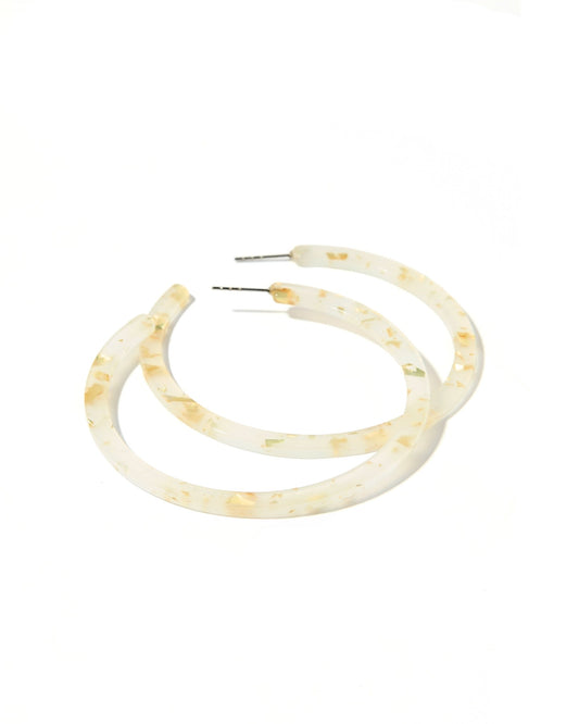 Holly Mega Hoop Earrings - Gold Confetti - Shop LINNY CO
