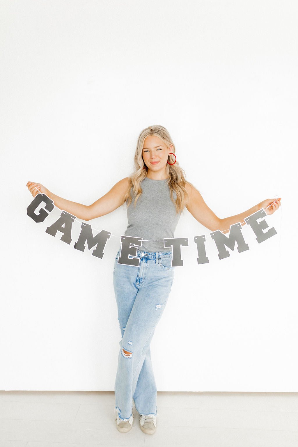 Holly Mega Hoop Earrings - True Red - Shop LINNY CO