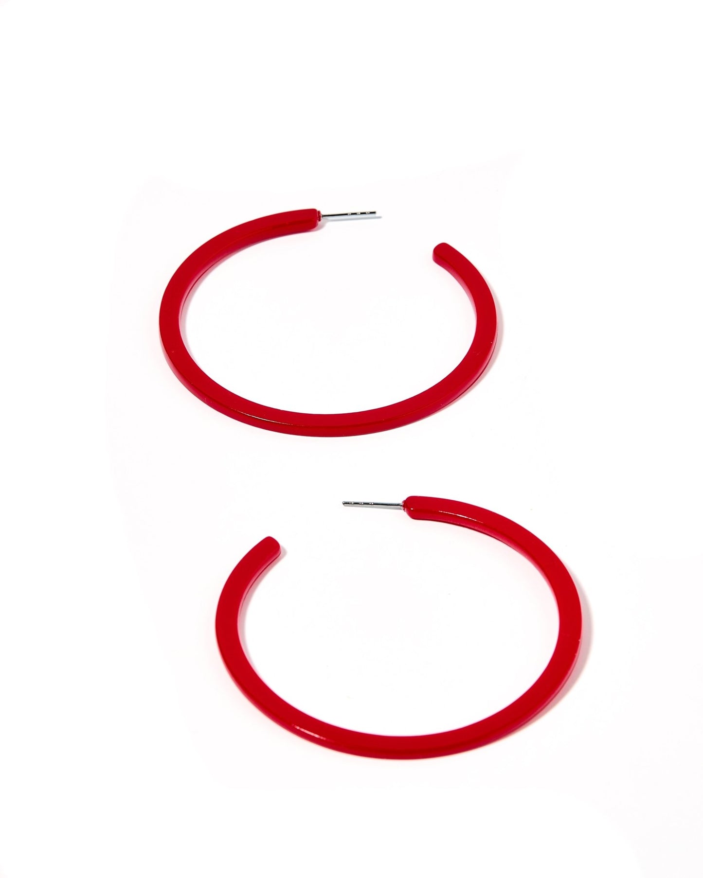Holly Mega Hoop Earrings - True Red - Shop LINNY CO