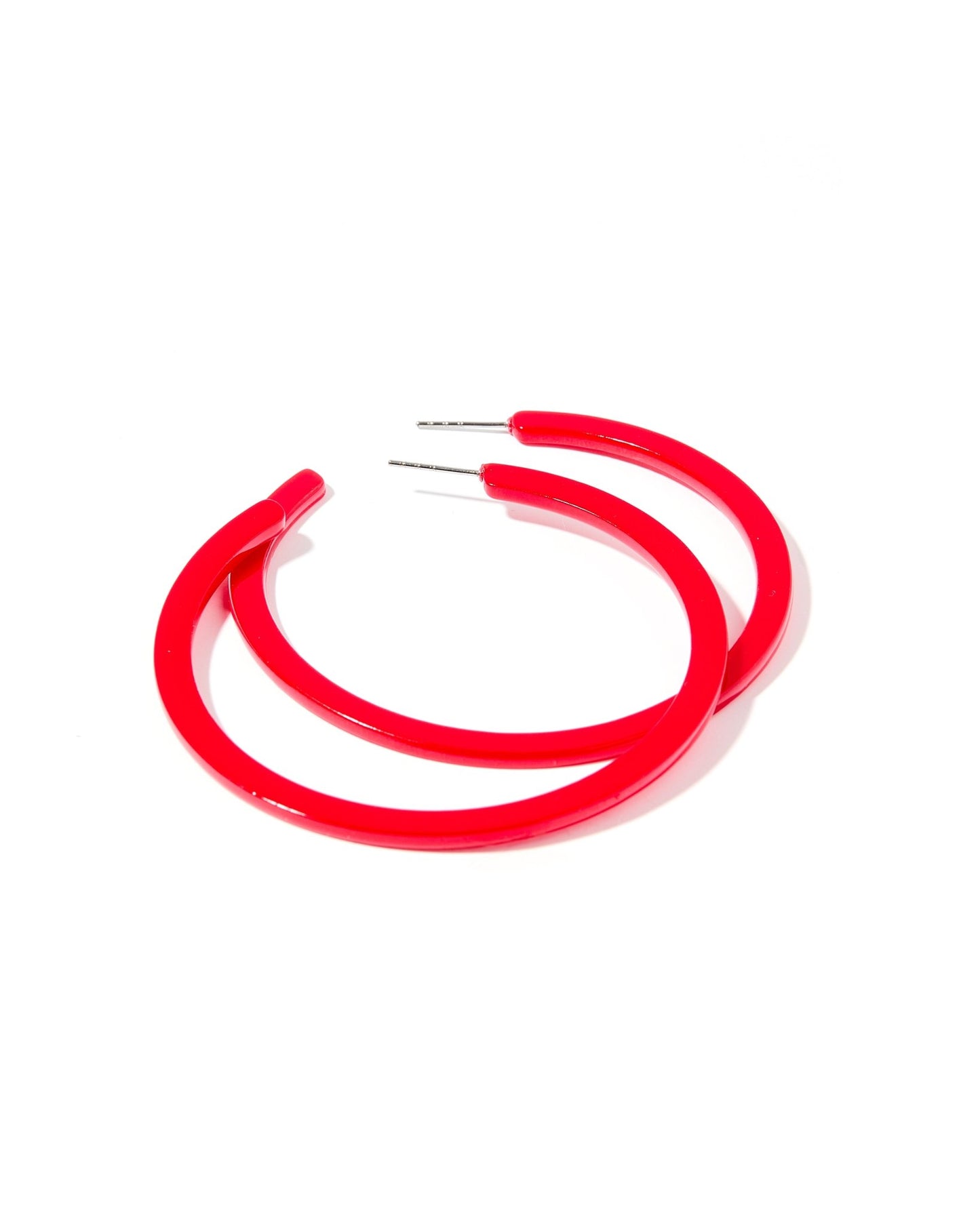 Holly Mega Hoop Earrings - True Red - Shop LINNY CO