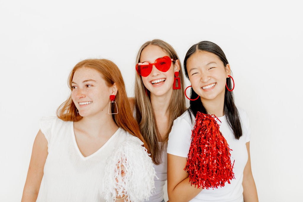 Holly Mega Hoop Earrings - True Red - Shop LINNY CO