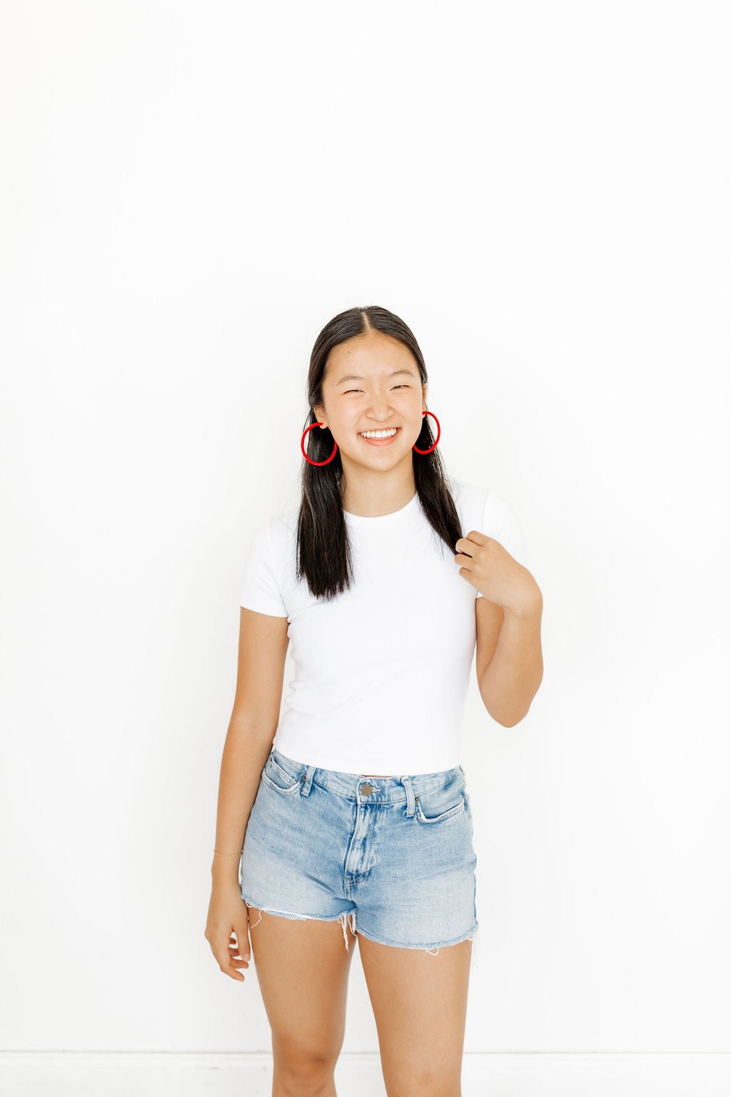 Holly Mega Hoop Earrings - True Red - Shop LINNY CO