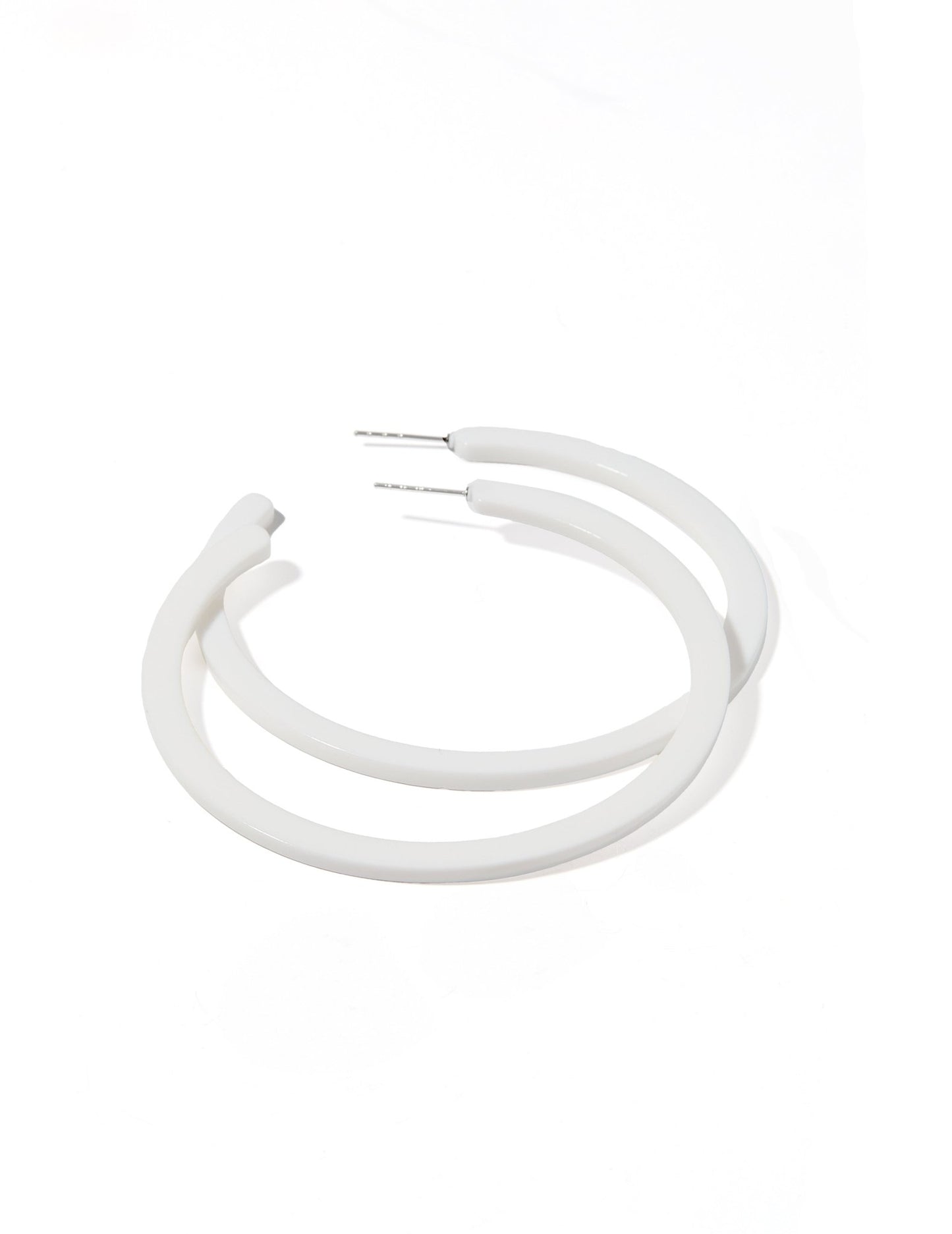 Holly Mega Hoop Earrings - True White - Shop LINNY CO