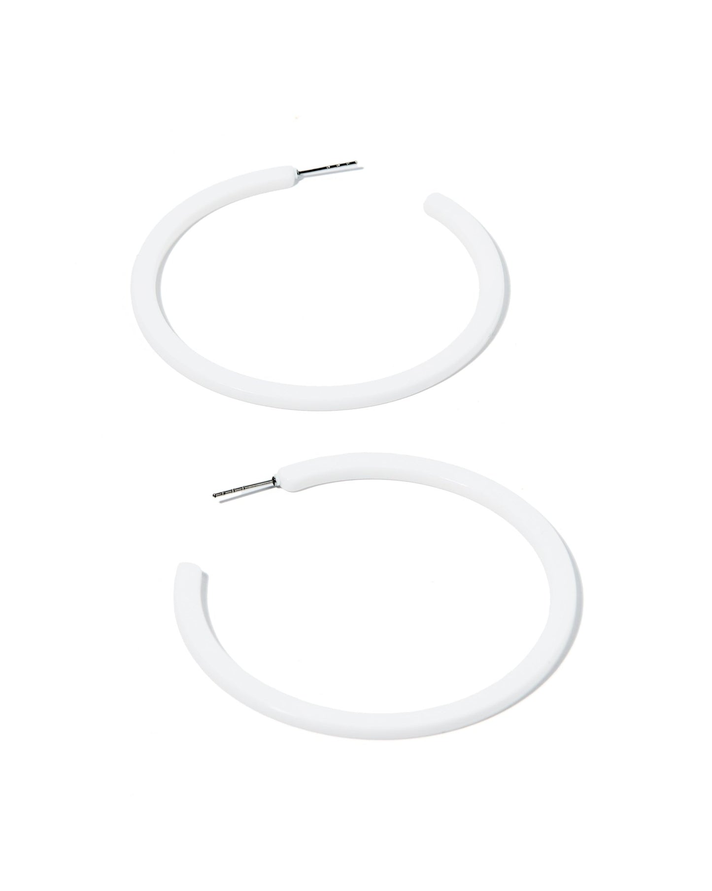 Holly Mega Hoop Earrings - True White - Shop LINNY CO