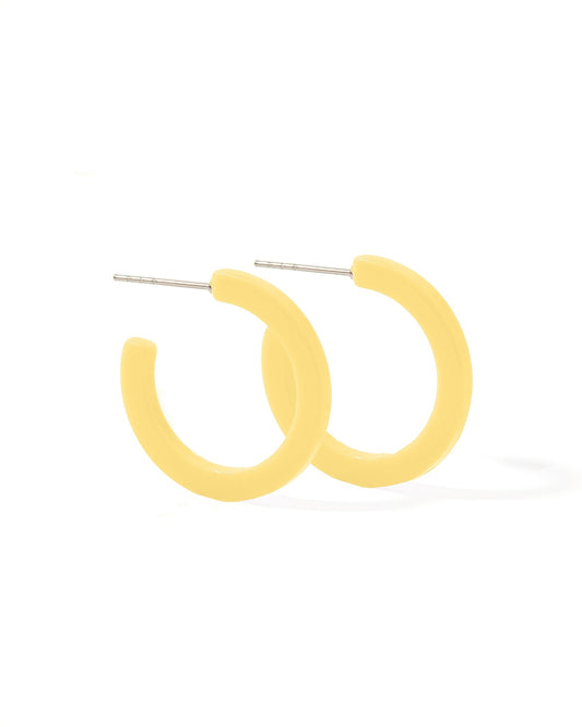 Holly Mini Hoop Earrings - Buttercup Yellow - Shop LINNY CO