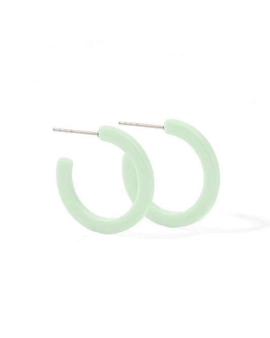 Holly Mini Hoop Earrings - Spearmint Green - Shop LINNY CO