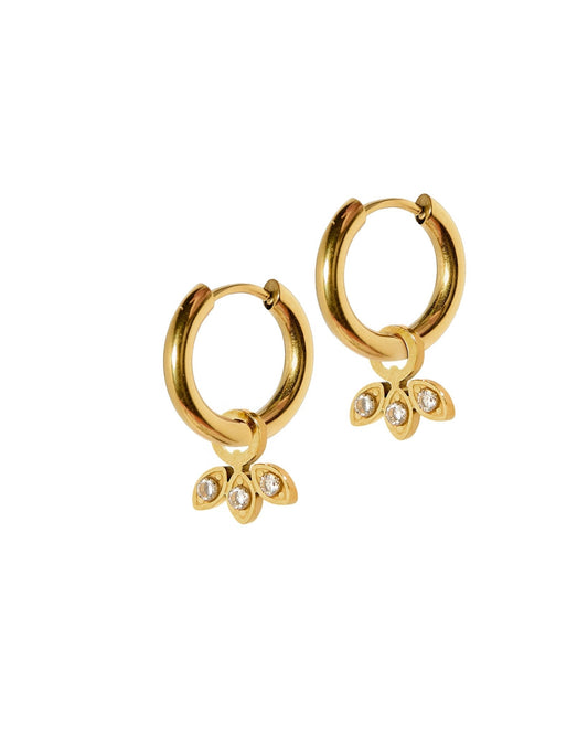 Huggie Charm Earrings - Amara Gold - Shop LINNY CO