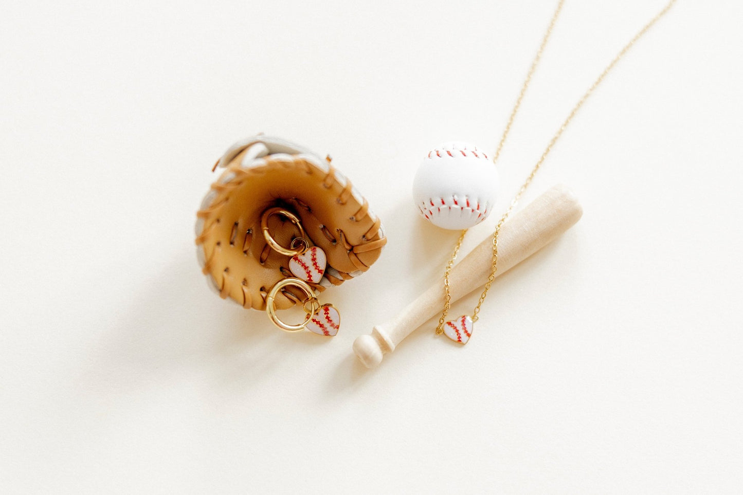 Huggie Charm Earrings - Baseball - Shop LINNY CO