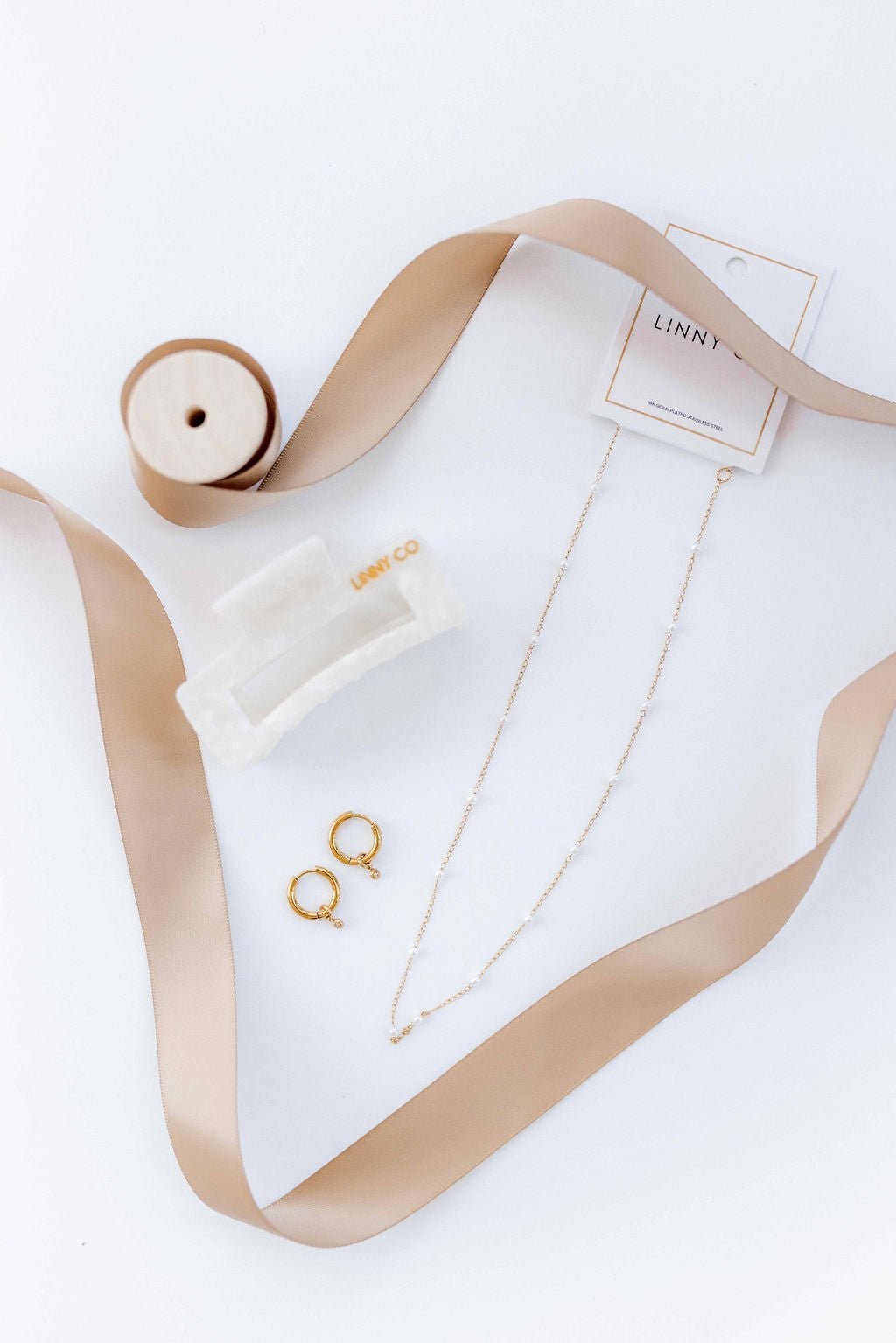 Huggie Charm Earrings - Celine Gold - Shop LINNY CO