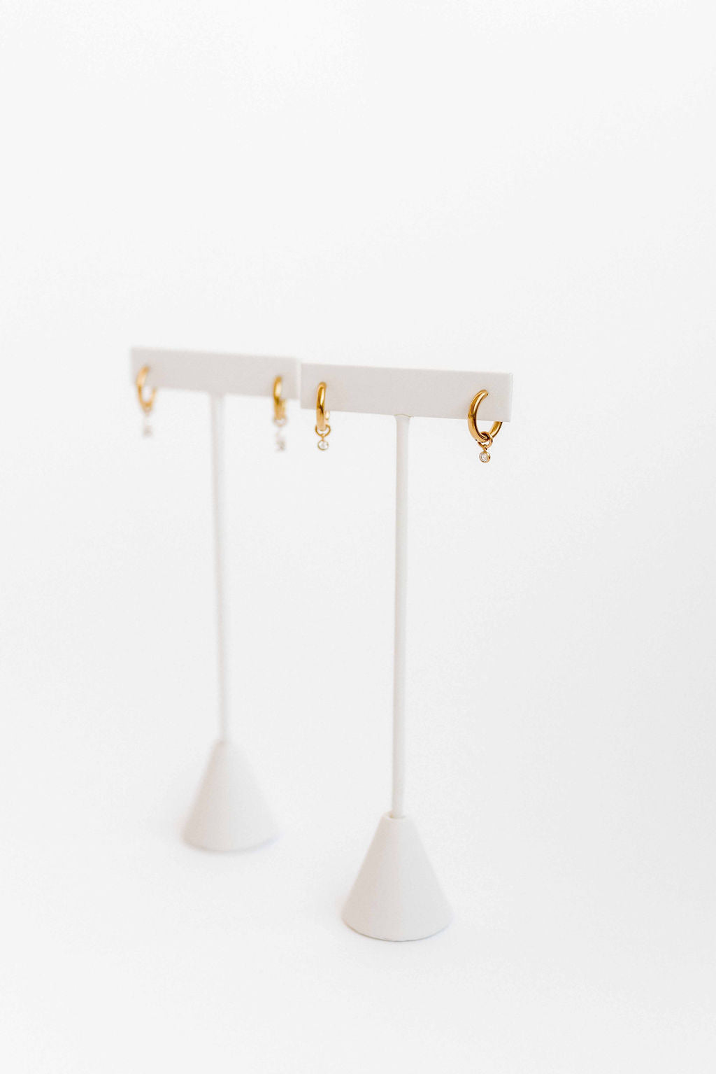 Huggie Charm Earrings - Celine Gold - Shop LINNY CO
