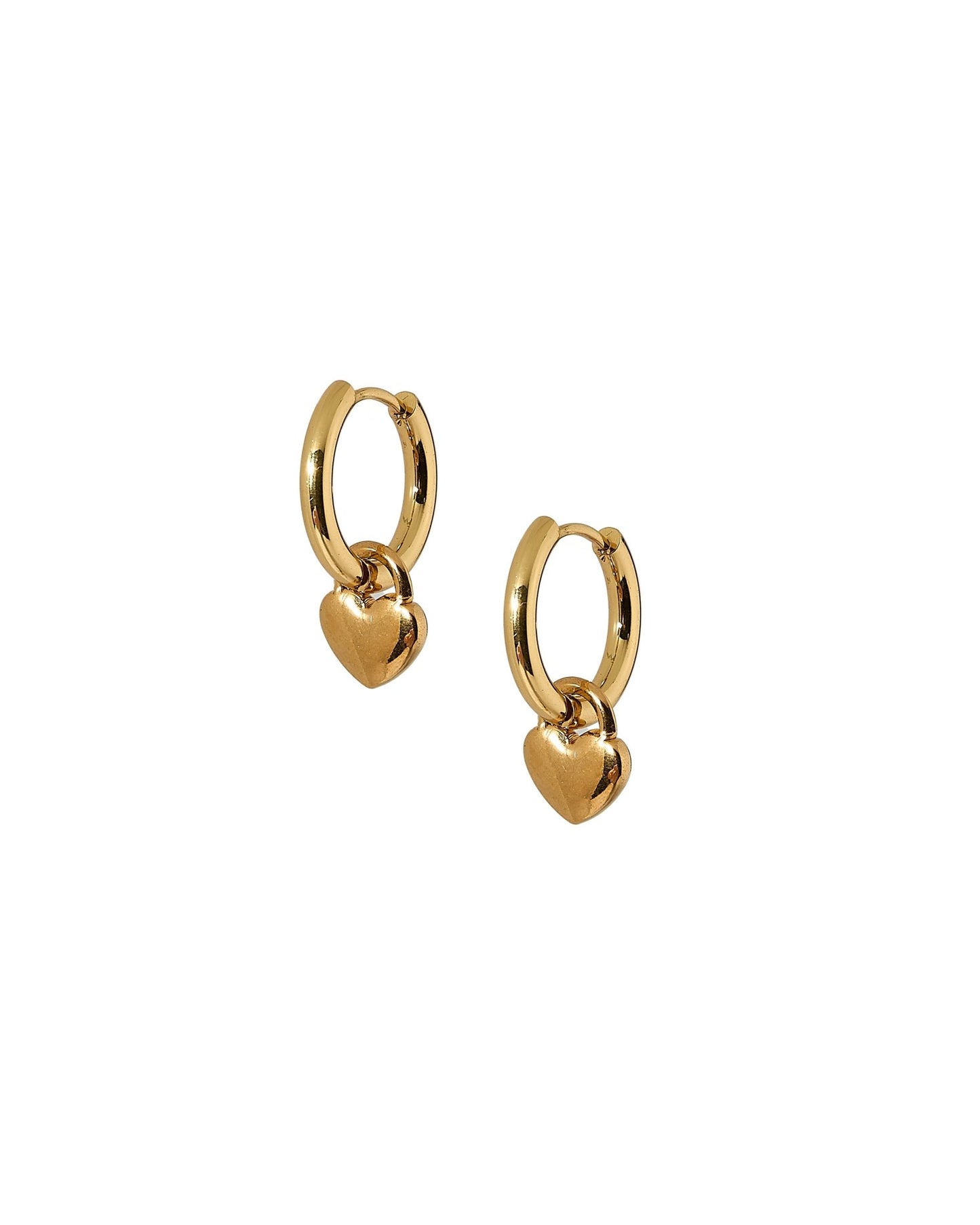Huggie Charm Earrings - Dakota Heart - Shop LINNY CO