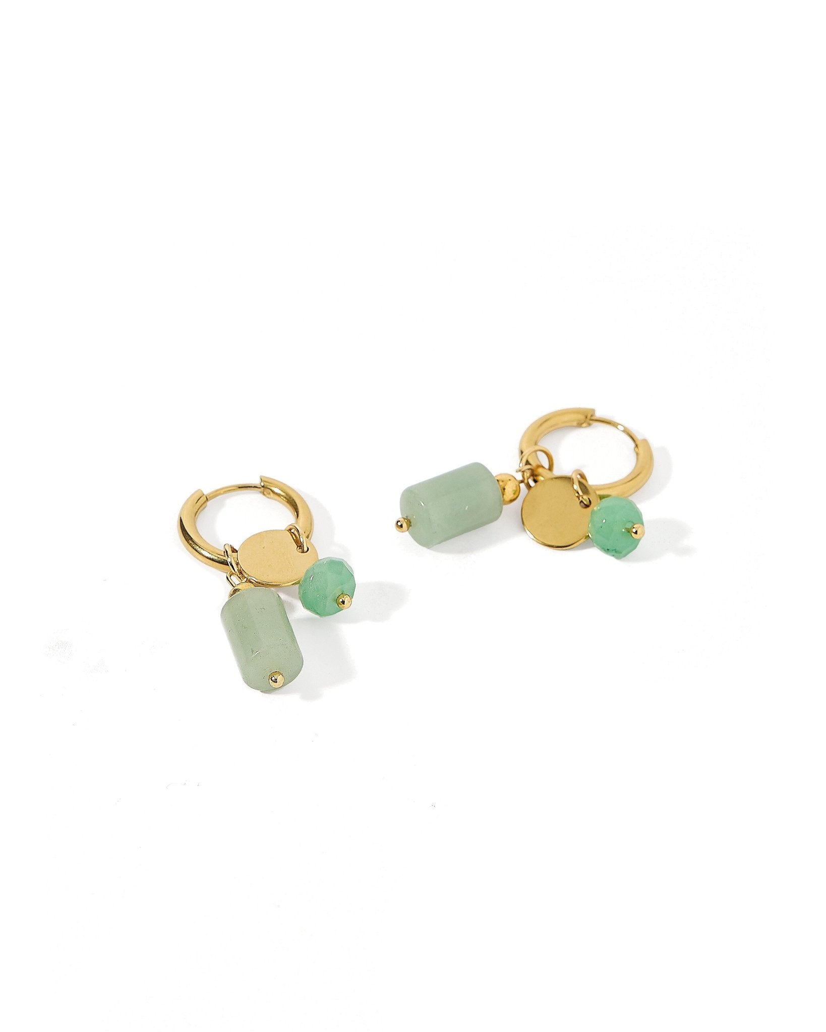 Huggie Charm Earrings - Evergreen - Shop LINNY CO