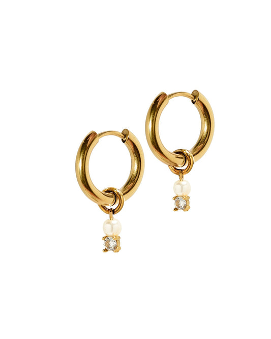 Huggie Charm Earrings - Jo Gold - Shop LINNY CO