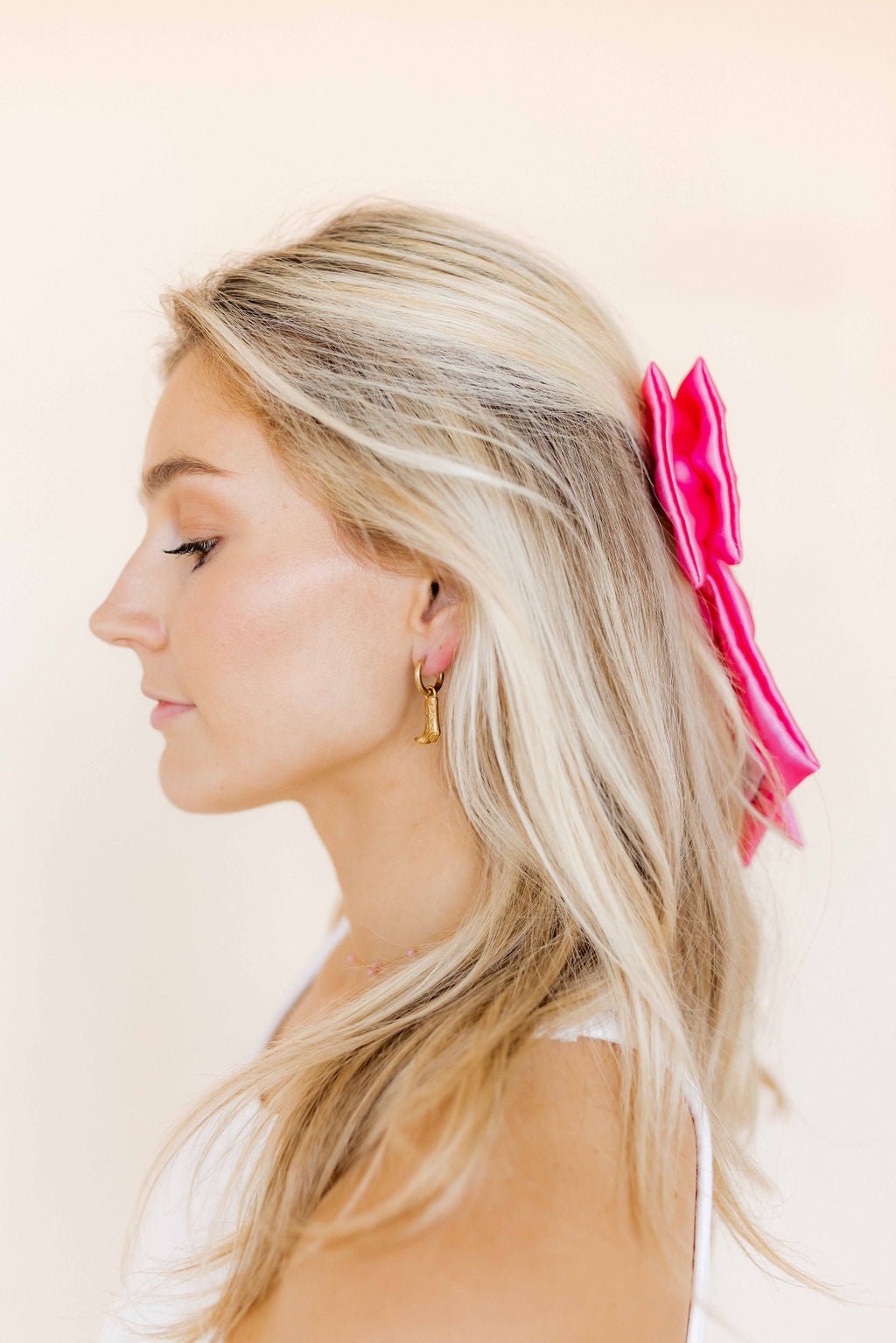 Huggie Charm Earrings - Luca Boot Gold - Shop LINNY CO