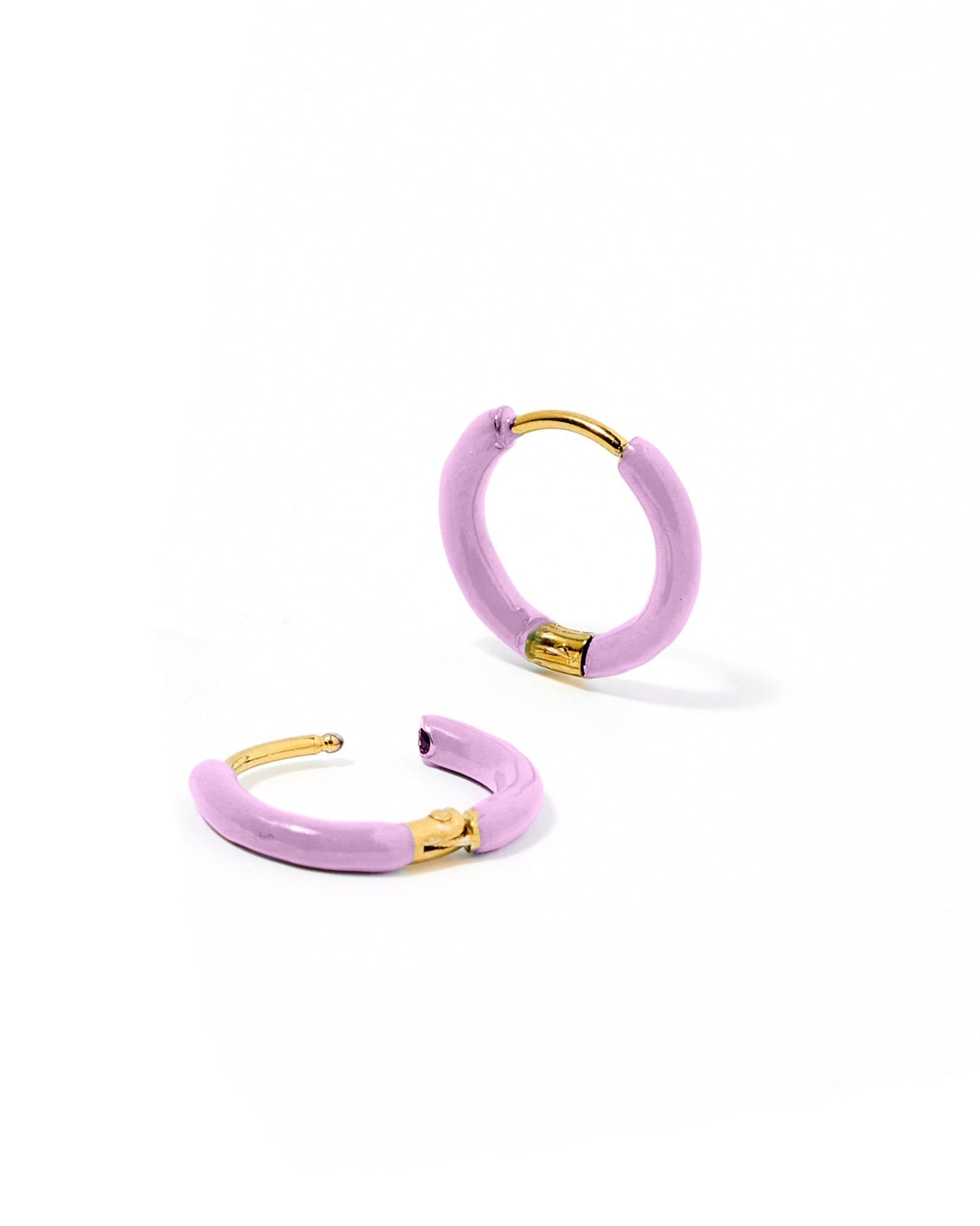 Huggie Earrings - Scarlett Hoop Purple 12mm - Shop LINNY CO