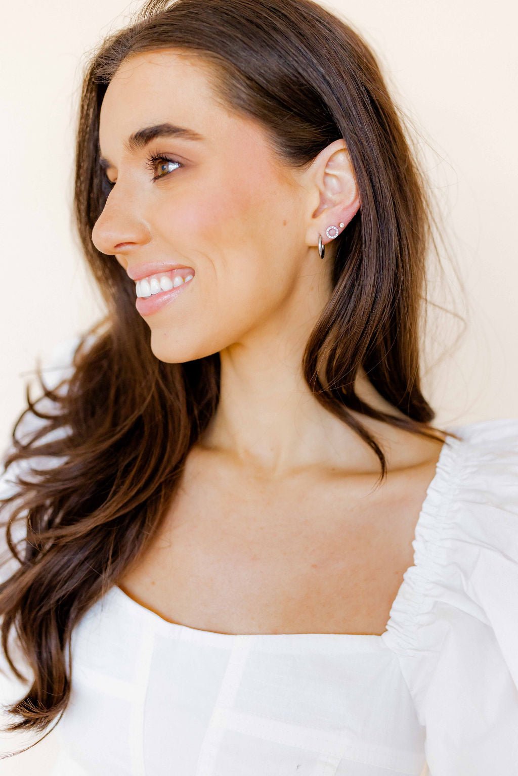 Huggie Earrings - Scarlett Hoop Silver 10mm - Shop LINNY CO