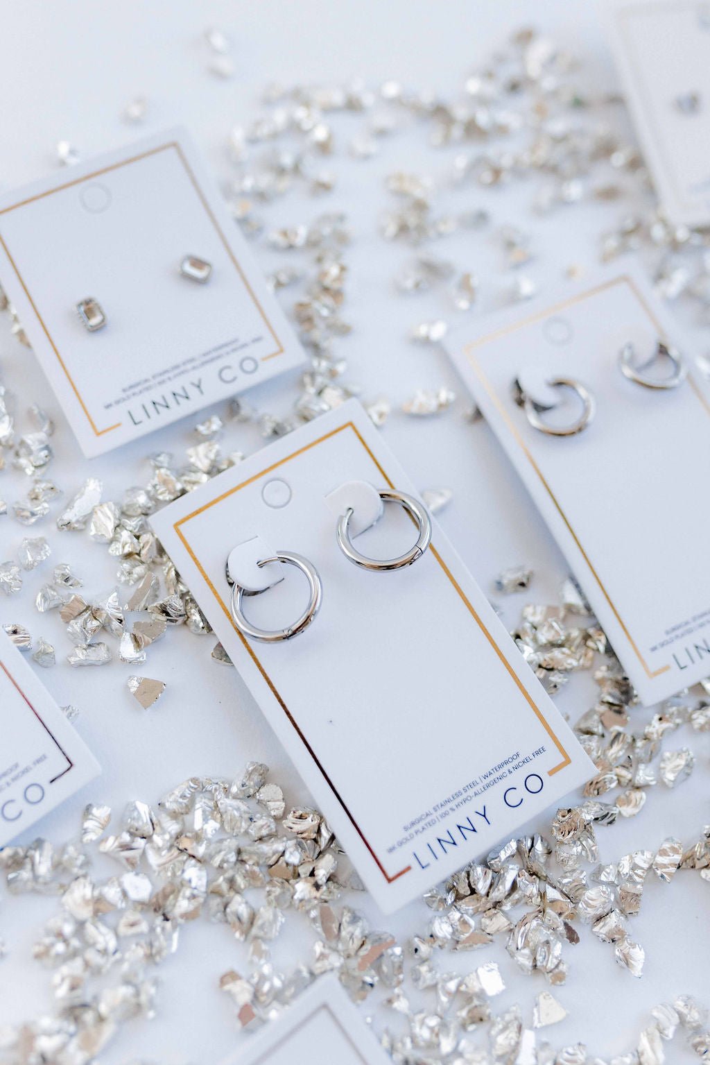 Huggie Earrings - Scarlett Hoop Silver 14mm - Shop LINNY CO