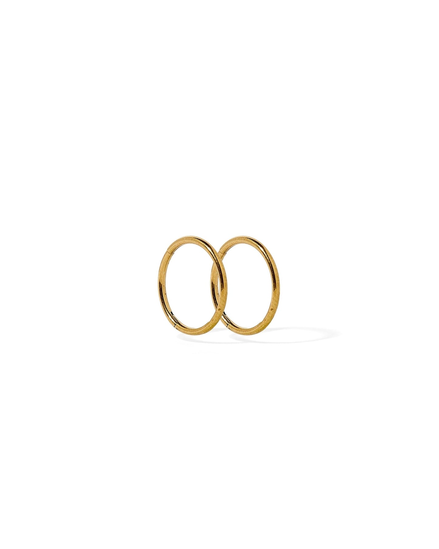 Huggie Infinity Hoop Earrings - Ava Gold 10mm - Shop LINNY CO