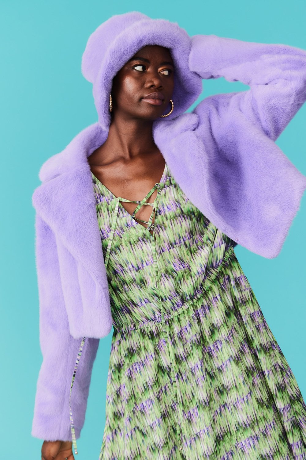 Kelly Cropped Faux Fur Jacket