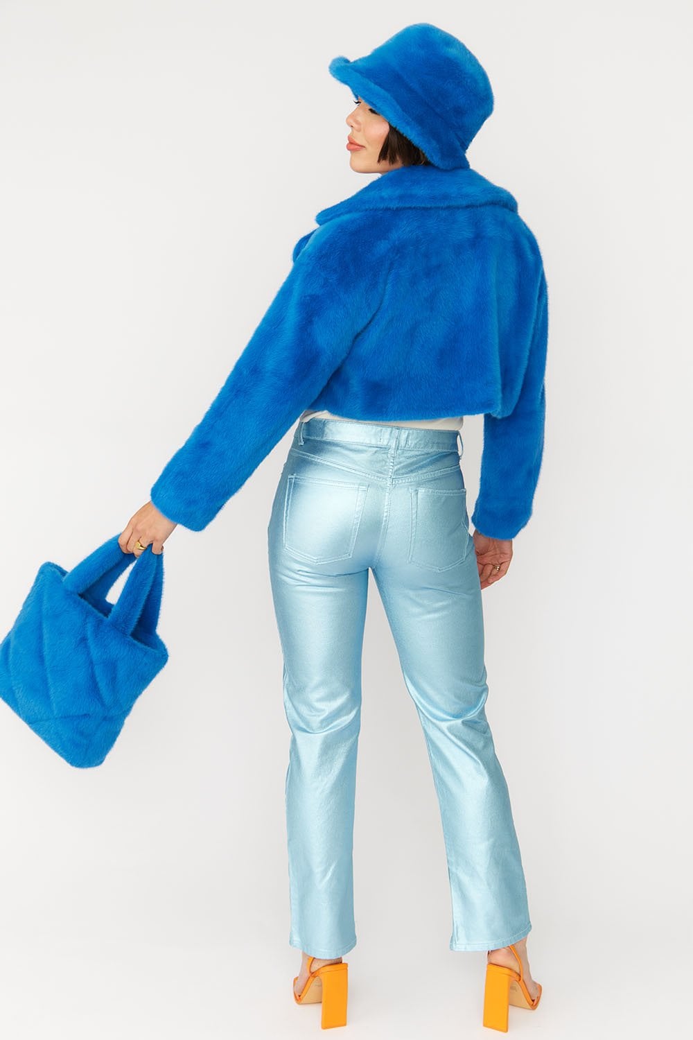 Kelly Cropped Faux Fur Jacket