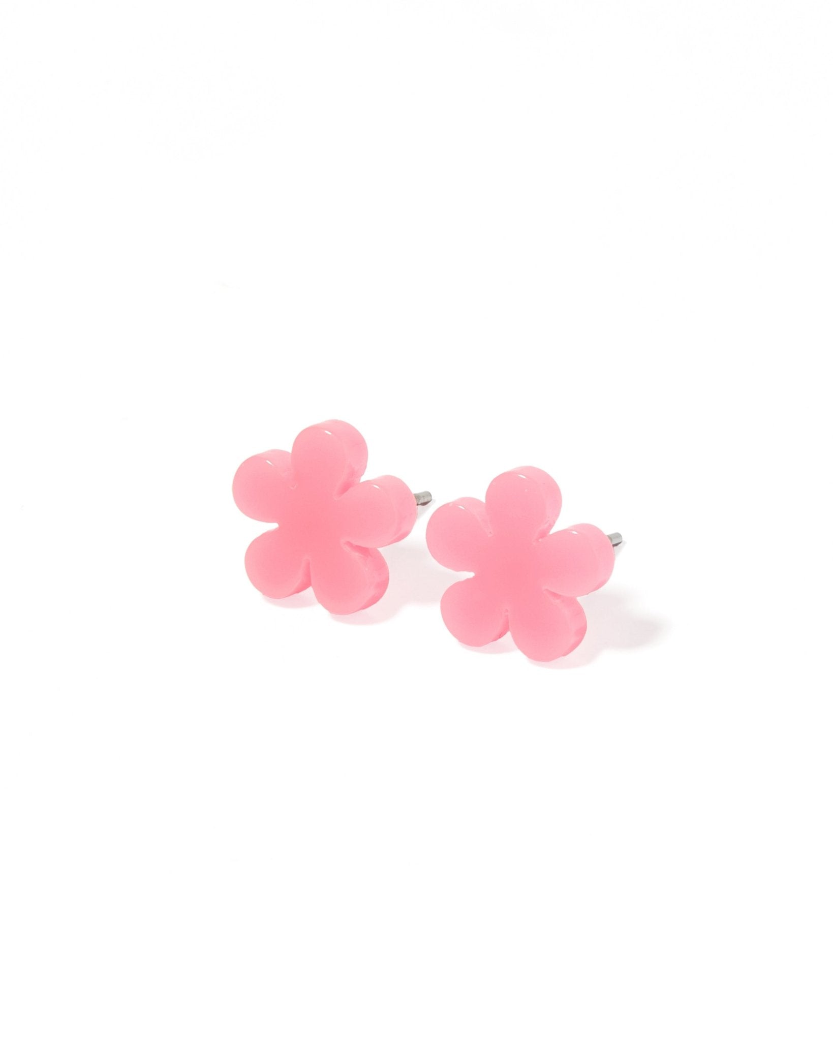 Jenna Stud Earrings - Flower Coral - Shop LINNY CO