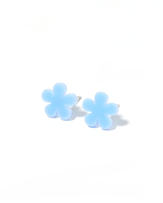 Jenna Stud Earrings - Flower Cornflower Blue - Shop LINNY CO