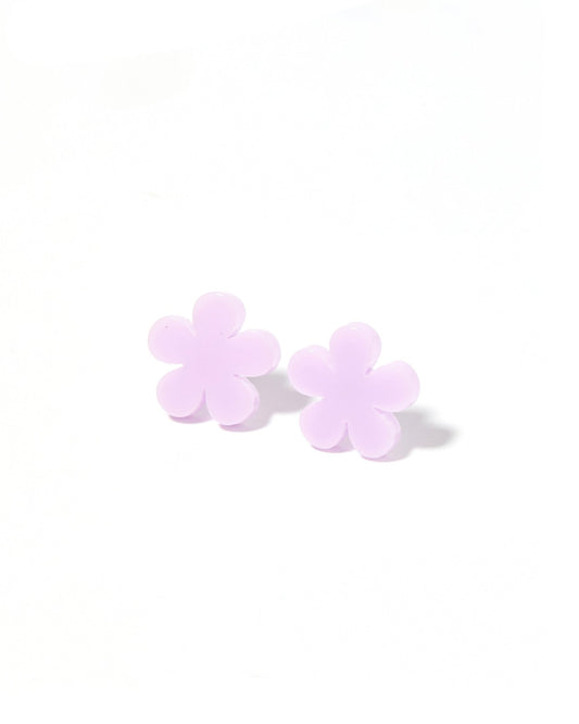 Jenna Stud Earrings - Flower Lilac - Shop LINNY CO